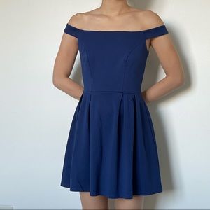 Lulu’s skater off the shoulder dress
